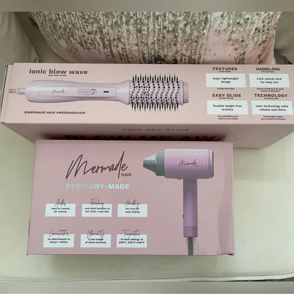 Mermade Hair Dryer and BLOW DRY BRUSH set